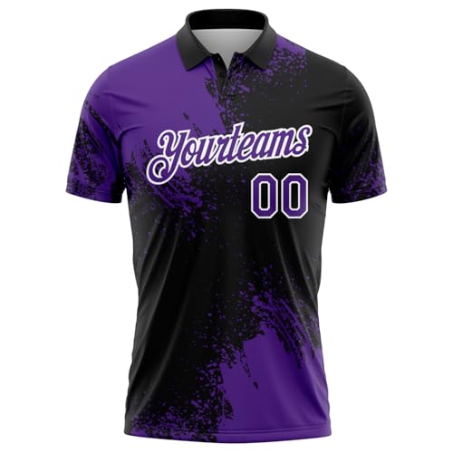 Custom Golf Bowling Polo Shirts Personalized Brush Style Tennis Jerseys Casual Business Work Uniforms for Adult Youth2