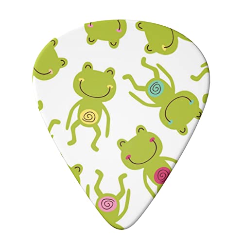 Cartoon Frog Lot de 6 médiators pour guitare acoustique, guitare électrique, basse, ukulélé – fins, moyens et épais. - Les Beatles, Paul McCartney, John Lennon, RIngo Starr, George Harrison Cartoon Frog Lot de 6 médiators pour guitare acoustique, guitare électrique, basse, ukulélé – fins, moyens et épais. – Image 4