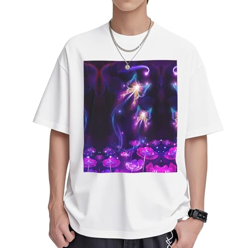 T-shirt papillon violet tendance pour vos sorties d'été décontractées