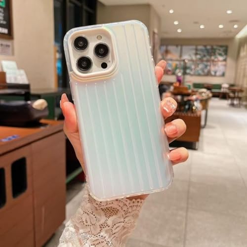 Coque rigide iPhone 16 contre les rayures, étui robuste rayures 3D argentées