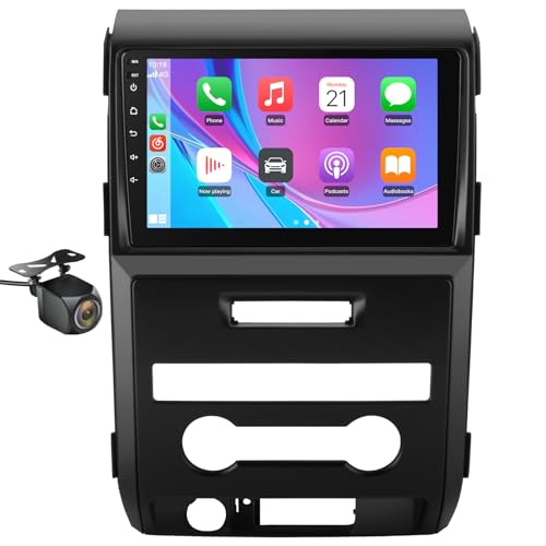 Image of Android 13 Car Radio Stereo for Ford F150 F-150 2009 2010 2011 2012, 9 inch Touch Screen 2G+32G Head Unit with Carplay /Android Auto SWC GPS WiFi Bluetooth FM RDS DSP Free Backup Camer