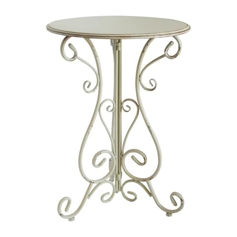 Gluck Plants Rustic Farmhouse Table,Round Side Table,French Country End Table,Patio Side Tables,Accent Indoor&Outdoor Coffee Table,Drink Tables,Small Spaces Sofa Couch Chair Table Cover