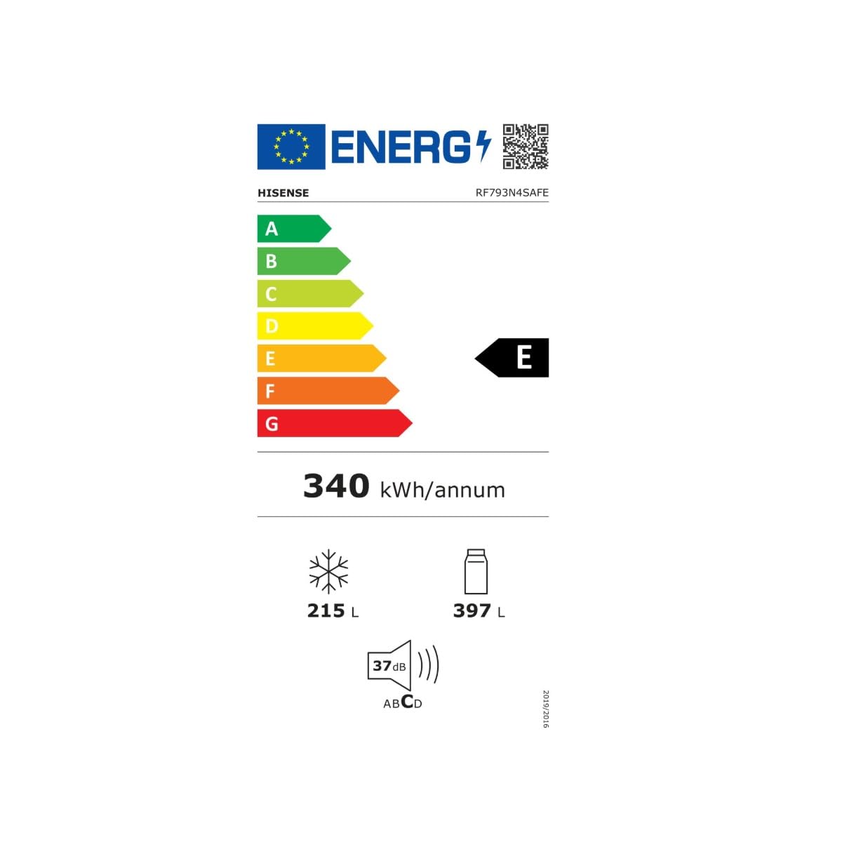 Réfrigérateur multi portes Hisense RF793N4SAFE