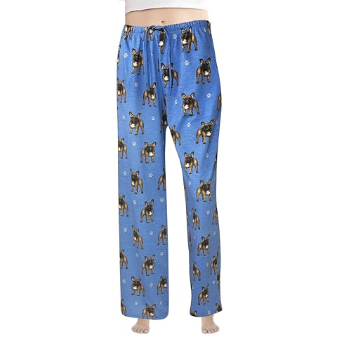 Pet Lover Pajama Pants – New Cotton Blend - All Season - Comfort Fit Lounge Pants for Women and Men - 27 Breeds Available (Large, French Bulldog)