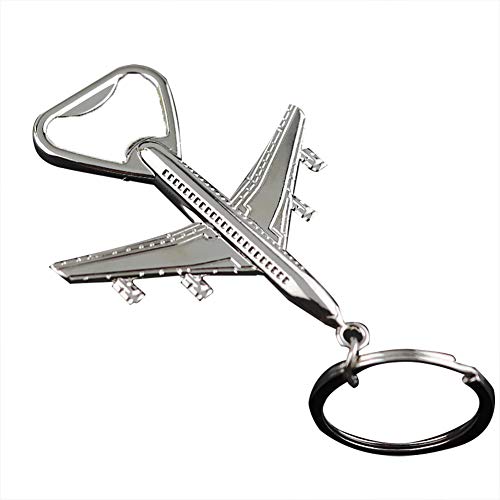 Preisvergleich Produktbild Meigold Unisex Metallischer kreativer Schlüsselbund, Flugzeugöffner-Schlüsselbund, Vatertagsgeschenk, Rucksack, Auto, Handyanhänger