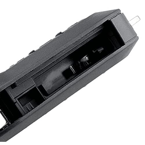 Carcasa de repuesto para llave de coche de 3 botones | Carcasa para llave de mando de coche | Compatible con Fiat y Otros modelos | Con zócalo de pila | Maletero, abrir y cerrar | Negro - imagen 3