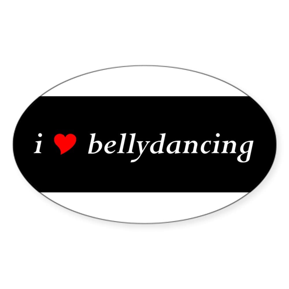 CafePress Heartbelly_Bumper_Blk Sticker Oval Bumper Sticker, Euro Oval Car Decal