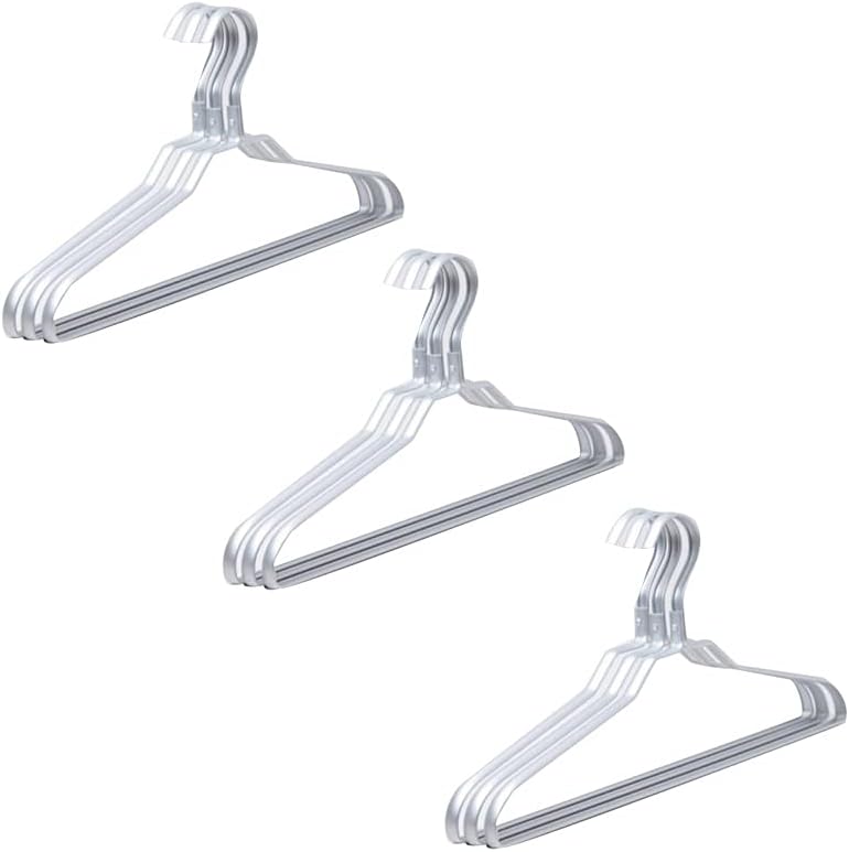 Hangers Coat Clothes for Hangers Space Aluminum Clothes Hangers Simple Drying Racks Suitable for Suits Shirts Trousers Space Saving,