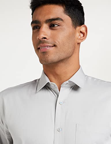 Image of Amazon Brand - Symbol Men's Solid Cotton Formal Shirt | Plain | Full Sleeve - Regular Fit (Available in Plus Sizes)