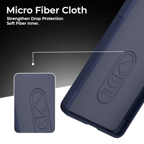 Image of A rtistque Liquid Silicone Stripes Back Cover Case for Mi Redmi Note 12 Pro Plus 5G | with Camera Protection | with Inner Fabric | Anti Slip Grip | AirBag Case - Blue