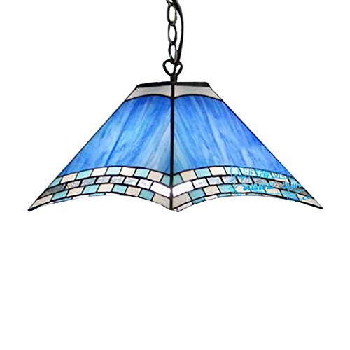 Suspension méditerranéenne en verre bleu créatif européen lustre de qualité 12"
