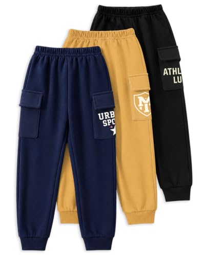 Image of Kuchipoo Boys Cargo Joggers - Pack of 3
