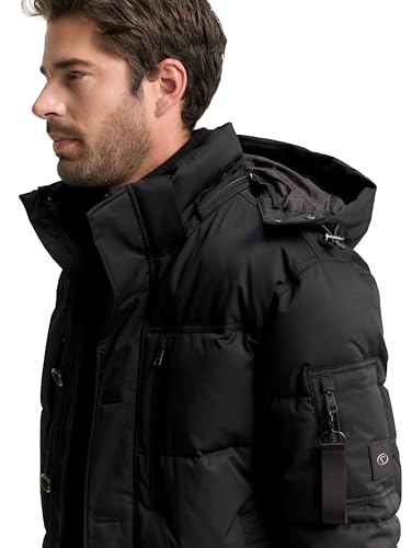 Tom Tailor Herren Pufferjacke mit Abnehmbarer Kapuze – Ansicht 6