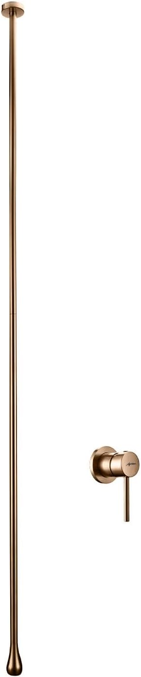 Aquieen Wall Mounted Single Lever Ceiling Basin Mixer with Provision for Hot & Cold Water Drop (Ceiling Mounted) (Rose Gold)
