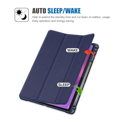 Image of ProCase Smart Case for 2025 Lenovo Idea Tab Plus 12.1 Inch /Tab K12, Navy | Slim Light Cover Trifold Stand Hard Shell Folio Smart Protective Case for Idea Tab Plus /Tab K12 (TB361FU /TB361ZU)