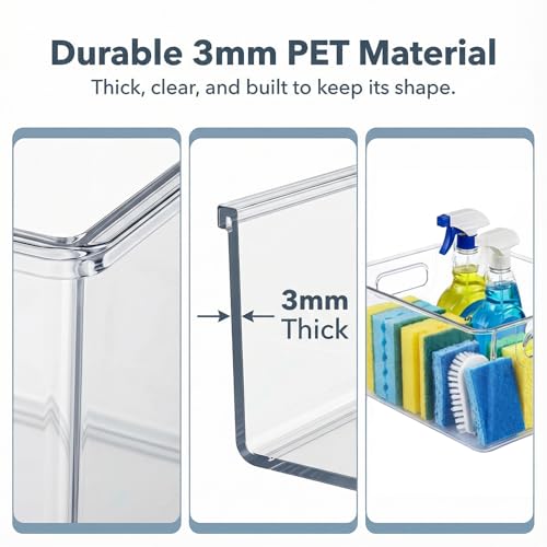 Save 19% on MOONEDGE Clear Plastic Organizer Bins Set of 4 - Image 6