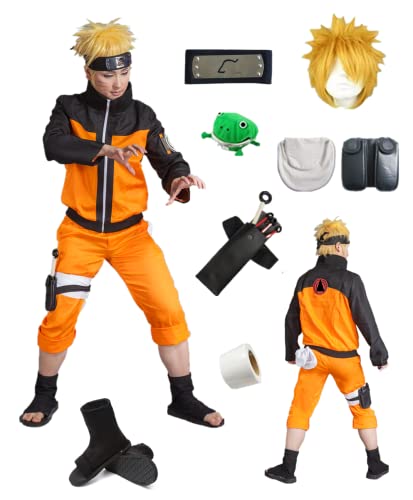 MANMICOS Disfraz de anime Shippuden Uzumaki para cosplay de Halloween (6XS)