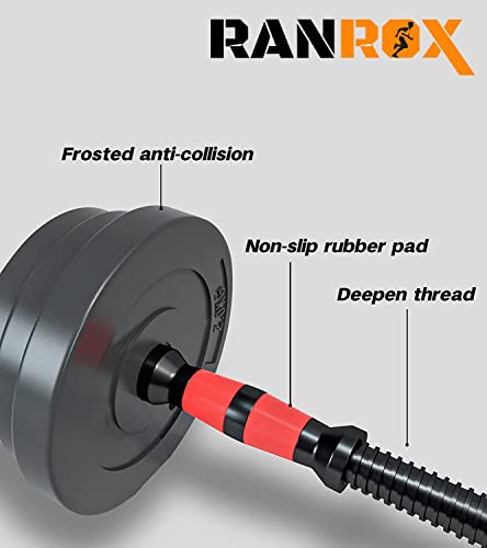 Image of Barbell Rod and Dumbbells Rods Heavy Adjustable Pair of Dumbbells Set with Rods and Weight Plates and Fitness Kit for Whole Body Workout (18)