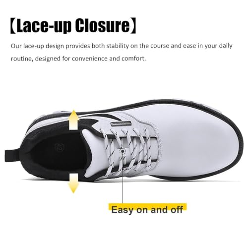 Image of ULTIANT Men's Golf Shoes Fixed Nailless Sole Waterproof Lightweight No-Slip Walking Shoes