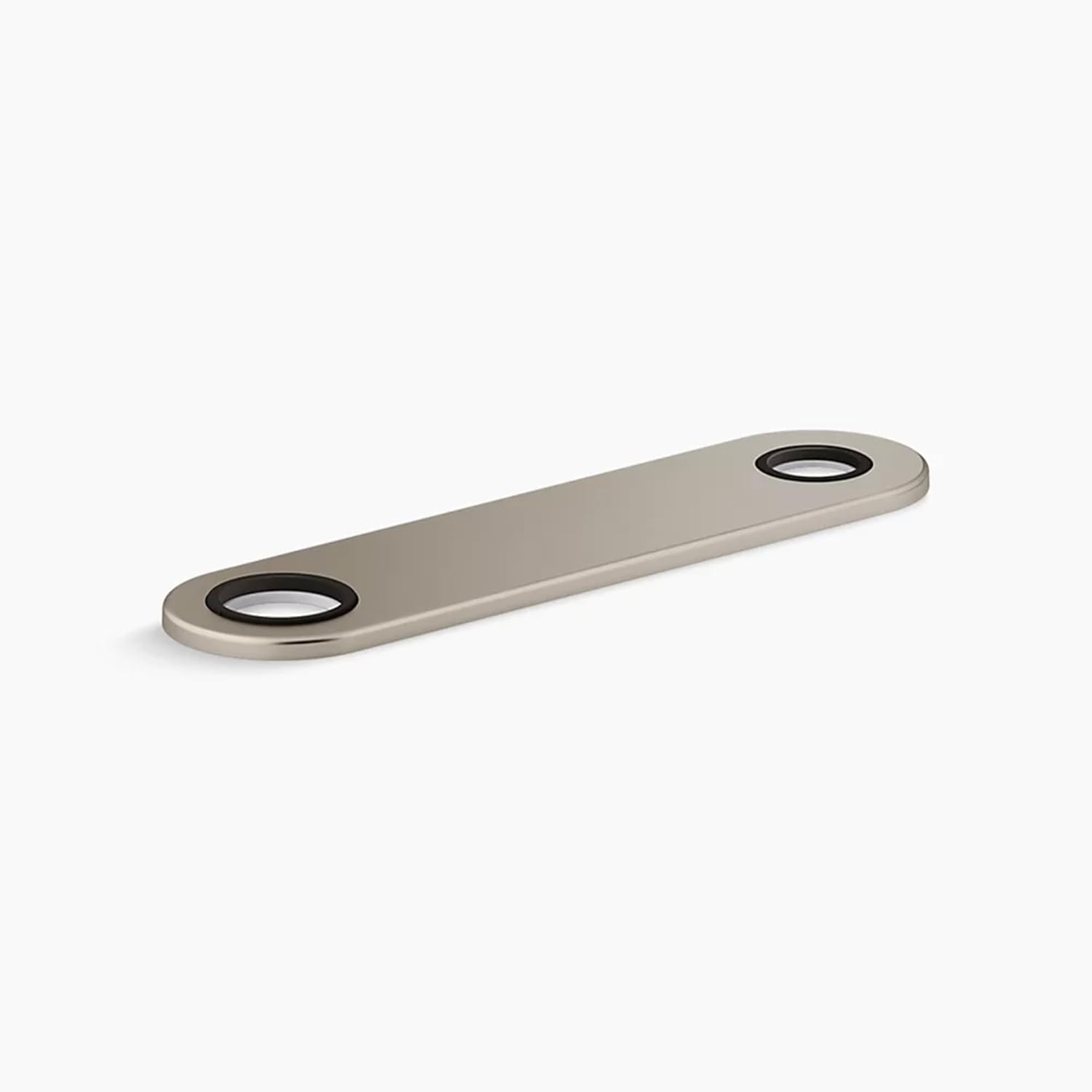 KOHLER 8" two-hole escutcheon plate for Insight™ and Kinesis® lavatory faucets and soap dispensers, Vibrant Brushed Nickel