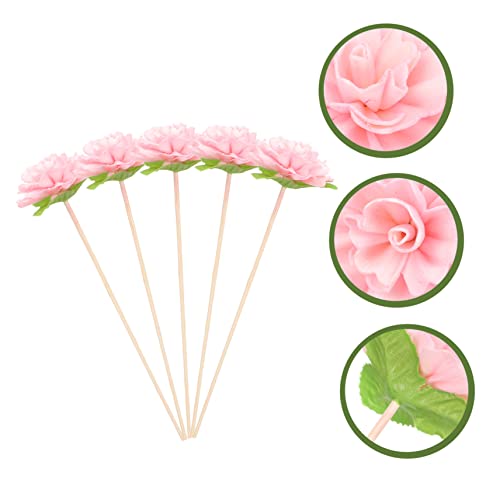 5 unidades palitos difusores aroma ratán natural con flor para aceite esencial miniatura 5