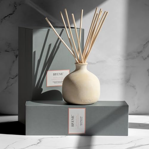 BLUEME-Bundle-Romance-Oakmoss-Sandalwood-1691-Fl-Oz-Wellness-Diffuser-Oil-Refill-Contains-Essential-Oil-Sustainable-Hand-Finished-Premium-Luxury-Ceramic-Natural-Rattan-Reeds BLUEME Bundle Romance Oakmoss Sandalwood 1691 Fl Oz Wellness Diffuser Oil Refill Contains Essential Oil Sustainable Hand Finished Premium Luxury Ceramic Natural Rattan Reeds