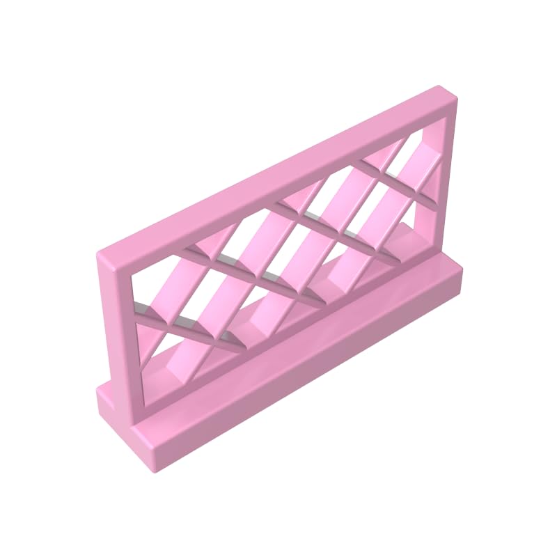 3185 Fence 1X4X2 50 Pieces High-Precision MOC Building Bricks Replacement Parts Compatible with Lego bricks GDS-882 Bright Pink — image 1