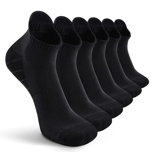 Ankle Socks for Women 6 Pairs - Athletic Anti-blister Thick Cushioned Low Cut Running Socks Womens2