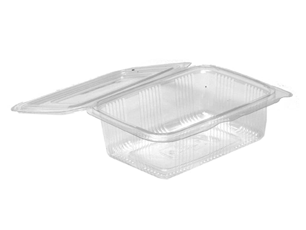 Khaana Packaging Hinged Pet - Rectangular Containers with lid I Transparent Reusable Air Tight Box I Containers for Kitchen Storage Serving Food delivery Home Outdoor, Travel Pack of 50 (100ml, Paper) 3