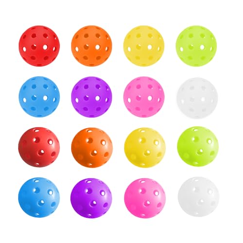 ONEBO 16 Bolas De Padel,Material TPE,Bolas De Pickleball para Exteriores,Sólido,Duradero Y Equilibrado,Pelotas De Pickleball,Adecuado para El Ocio Familiar Y Las Actividades Al Aire Libre.