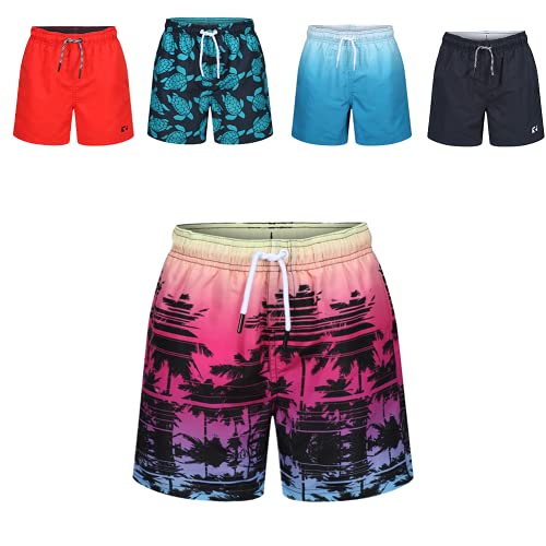 RIPT Performance Ript Essentials Short de bain pour garçon Imprimé palme - Rose - 9-10 ans Cover