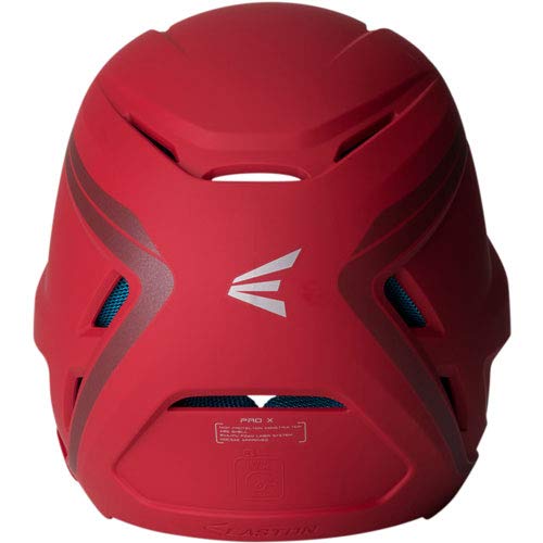 Easton Pro X Baseball Batting Helmet W / Jaw Guard, Junior, Right-Handed Batter, Matte Red #TOP3