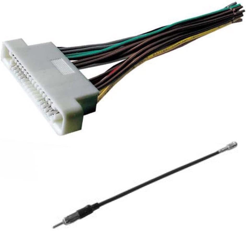 ASC Audio Car Stereo Radio Wire Harness and Antenna Adapter to Aftermarket Radio for Some 2000-2006 Buick Lesabre, 2001-2003 Oldsmobile Aurora, 2000-2005 Pontiac Bonneville- No Factory Bose/Amp