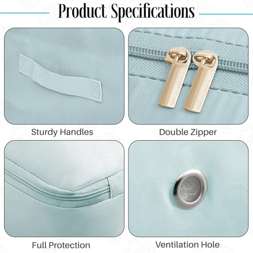 Image of ABOUT SPACE High-Density Nylon Fabric Ultra Space Saving Self Compression Organizer - 141 L Vacuum Storage Bags - Packing Vaccine Bags for Clothes Airtight (Blue - Large - L 54 x B 42 x H 62 cm)