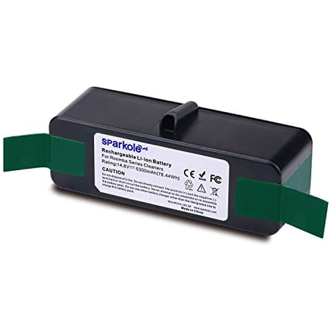 SPARKOLE 5300mAh Extended Life Lithium Ion Battery Compatible with iRobot Roomba 500 600 700 800 Series 880 770 650 655 870 760 780 790 645 595 585 561 560 550 531 861 864 866 775 780 Cover