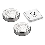 Bundle of 2 x Renata 377 Watch Battery 1.55v SR626SW + Quzo Belgian Chocolate - Official Renata Watch Batteries
