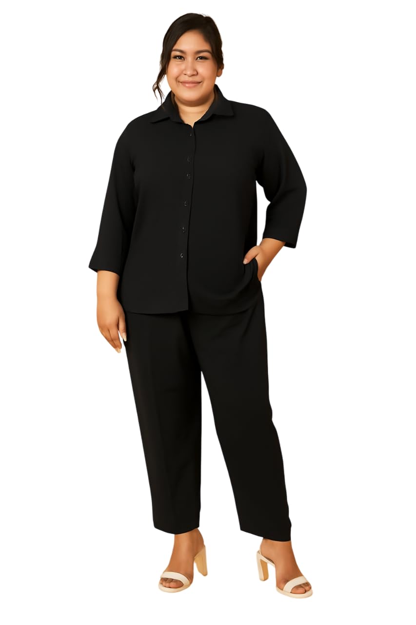 Women’s Plus Size Cord Set | Solid Night Suit for Women | Stylish Solid Co-Ord Set | Comfortable Plus Size Nightwear | Versatile Co-Ord Set for Women | Premium Night Suit for Women S-10XL-picture-32