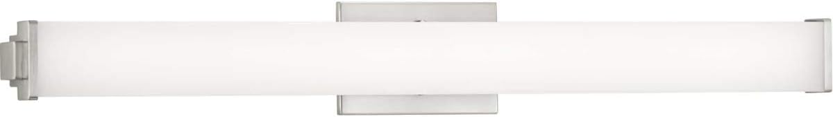 Gеt Pорulаr оƒƒеr Phase 2.1 LED Collection 36" White Shade Modern Bath Vanity Light Brushed Nickel
