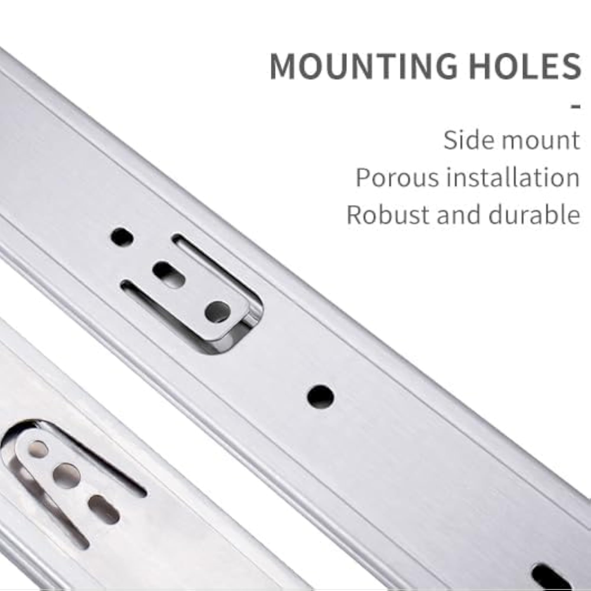 Stainless Steel Heavy-Duty Telescopic Drawer Slide - 20 Inch