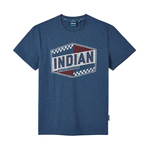 Indian Motorcycle Men's Racing Graphic T-Shirt, Blue
