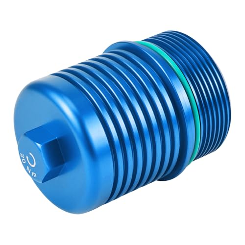 Bevinsee Transmission Oil Filtrar Housing Compatible with A3 S3 TT 6-speed Compatible with VW Golf GTI Jetta Passat DSG DQ250 Replace 02E305045 Aluminum Blue