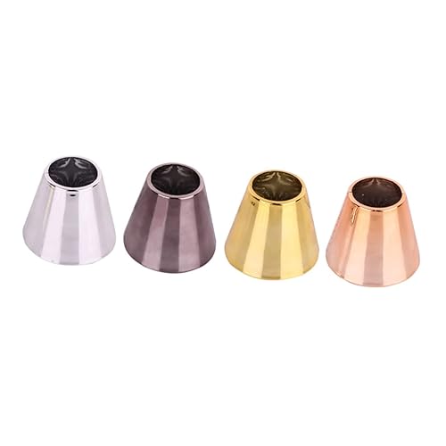 FRCOLOR 4 ligas doradas para el cabello de metal, accesorios para el cabello dorados, lazos para el cabello de cola de caballo, lazos de metal para