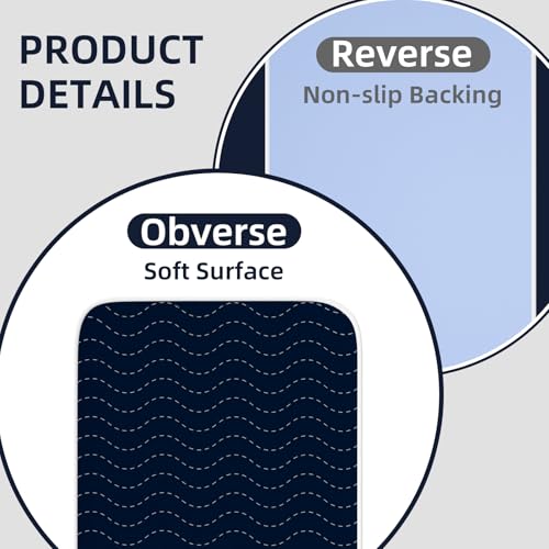 Image of Ultra-Absorbent Extra Large Washable Waterproof Bed Pads 60 inchX80 inch Reusable, Leakproof Incontinence Bed Pads for Adults, Babies & Pets , Waterproof Bed Wetting Pads & Sheet Blanket(Blue)