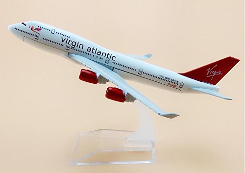 Sage Square 1:300 Virgin Atlantic Boeing 747-41R Scale Metal Model Aircraft, Highly Detailed Souvenir Model Aircraft Collection