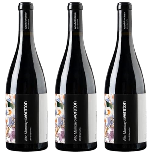 Alto Moncayo Veratón Vino Tinto Garnacha con Crianza, 15.5% Vol, Aromático y Potente, Ideal para Carnes y Platos Sabrosos, Compra Online Segura| 3 botellas