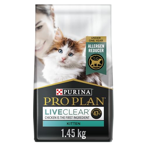 Purina Pro Plan LiveClear Allergen Reducing Dry Kitten Food, Chicken & Rice - 1.45 kg Bag image 5
