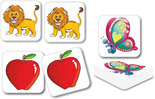 Creative's Match N Learn | Preschool Educational Matching Game | Toddler Cognitive Learning Cards | Observation, Memory & Visual Discrimination Toy | 62 Picture Cards for Kids Ages 3+