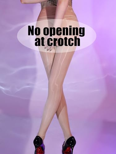 Image of RUIBAVYA Tights for Women 5D Lace High Waist Pantyhose Sexy Oily Stocking High Stretch Soft Sheer Tight