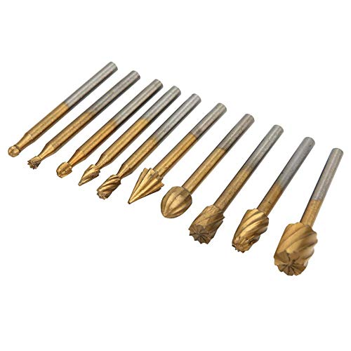 Set de 10 fresas de carburo de tungsteno de doble corte miniatura 2