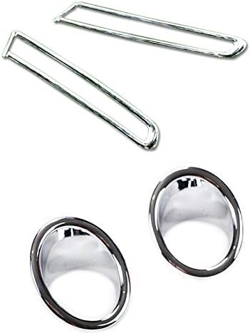 ITrims Car Accessories for Ford Explorer 2011-2014 ABS Chrome Front & Tail Rear Back Fog Light Lamp Cover Trims 4PCS